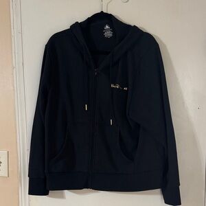 Disney Parks Black Zip Up Sweatshirt Gold XL